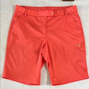 -Puma Ladies Golf Shorts Vibrant Peach Women’s Size 10
